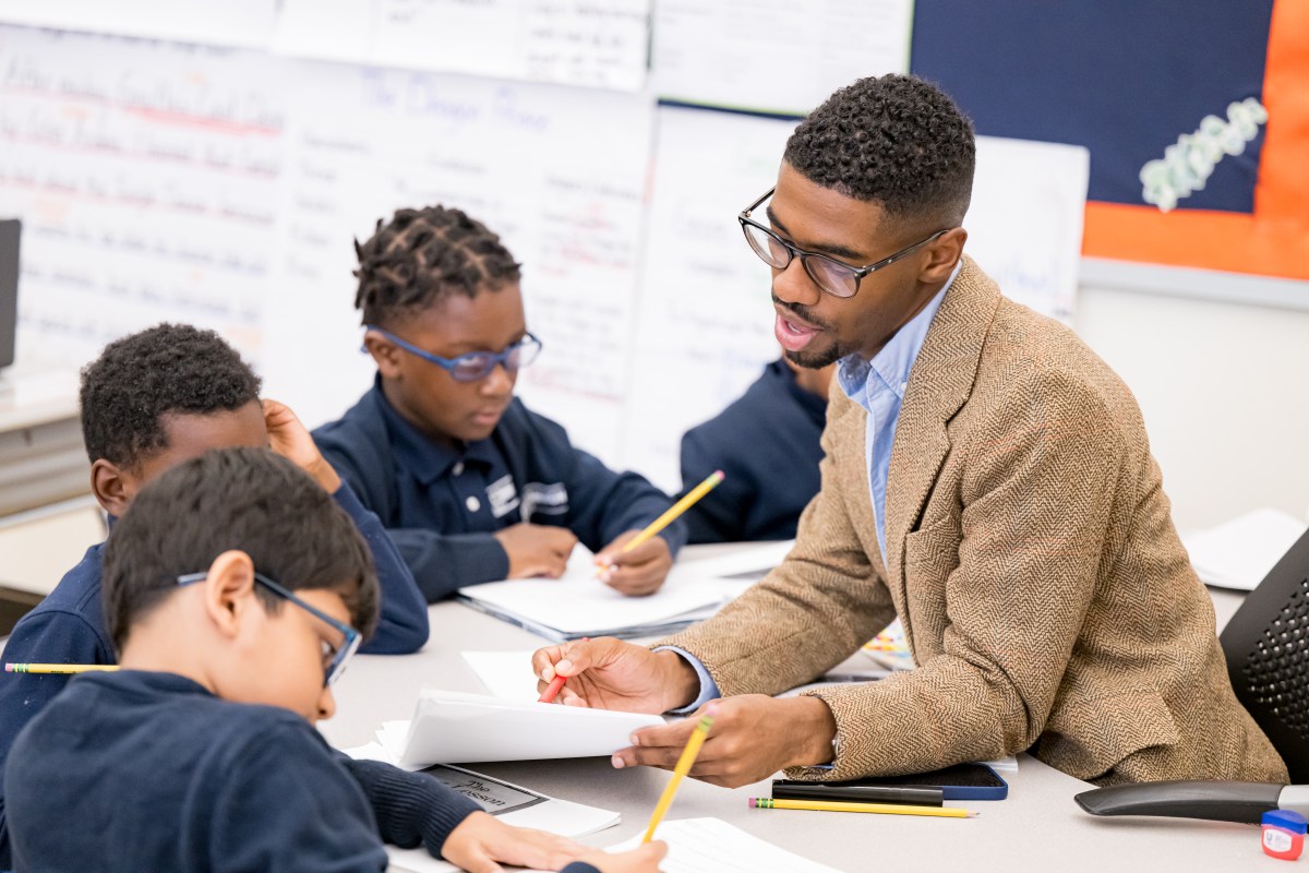 students at boys charter school